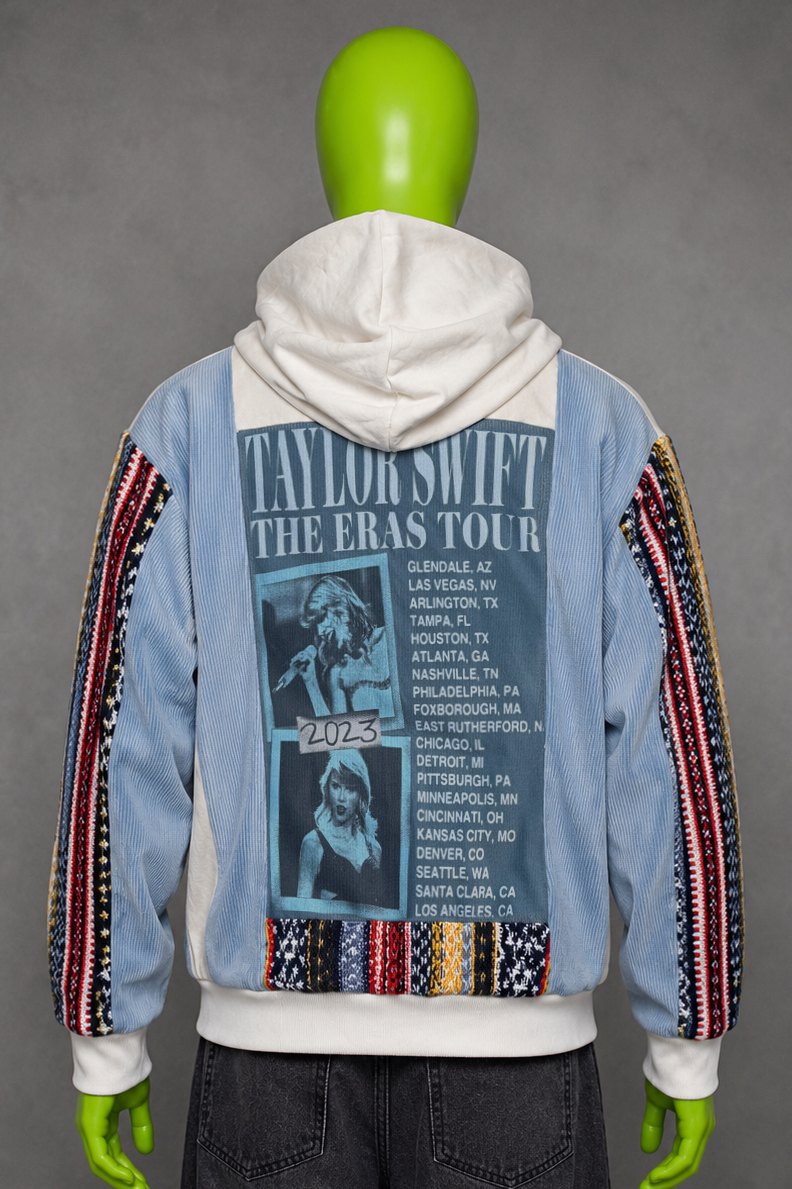 Taylor Swift Eras Tour Patchwork Hoodie – 2000s Streetwear | Retro Y2K | 1of1