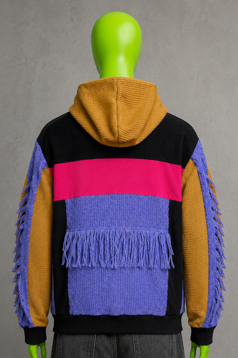 Taylor Swift Bohemian Hoodie – Upcycled Streetwear | Fringe | Festival Fit