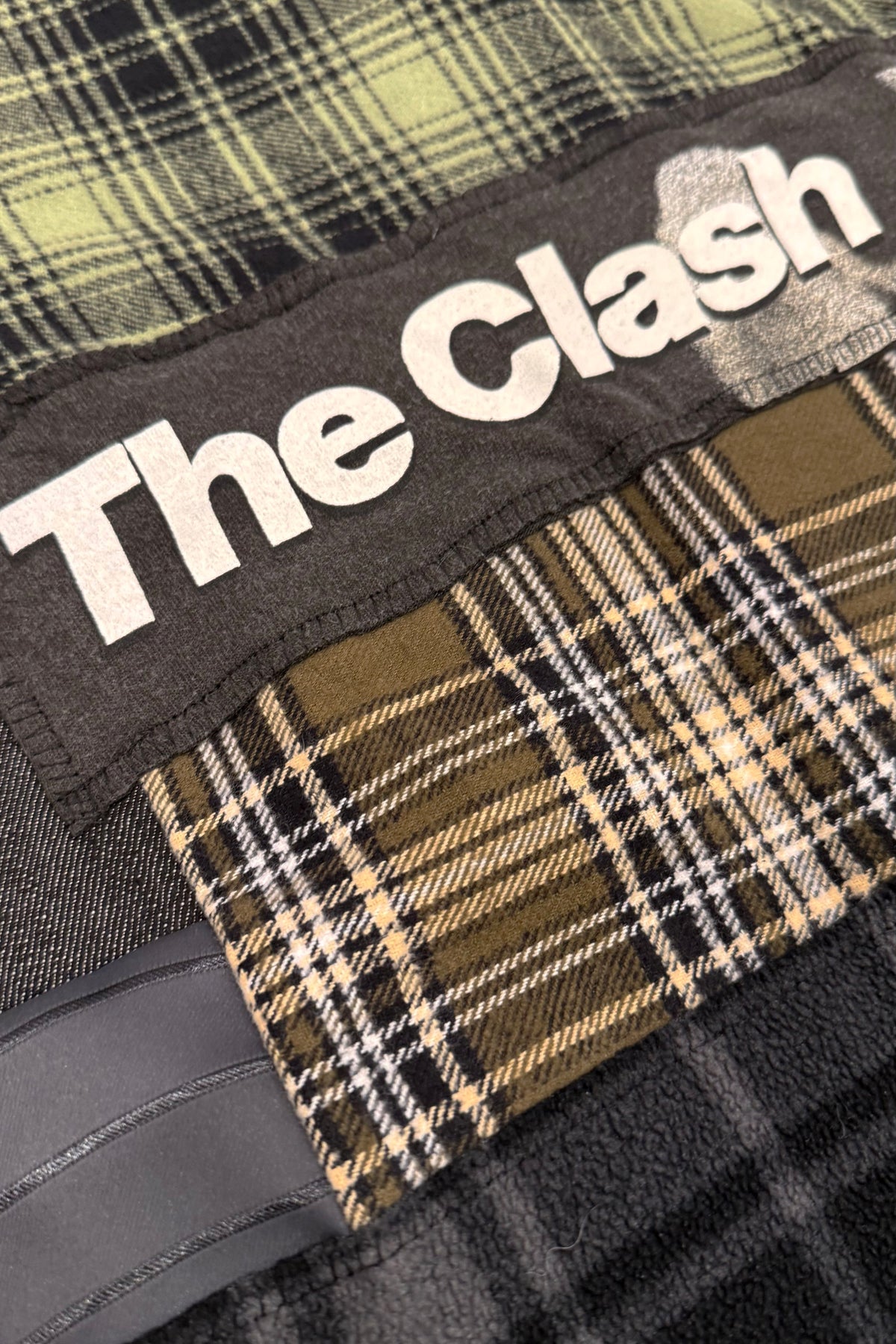 The Clash Punk Grunge Patchwork Handmade Custom Reworked Hoodie | XL | 1 of 1 Streetwear | Cut & Sew