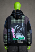 The Clash Upcycled Oversized Patchwork Hoodie – Punk Grunge | Unisex Streetwear