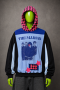 The Marias Distressed Patchwork Hoodie Alt Streetwear | Y2K Grunge Festival Fit