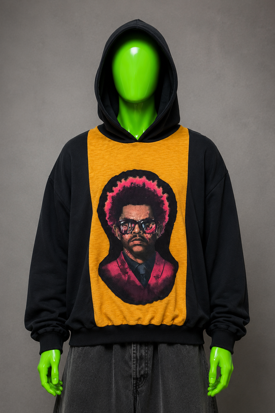 The Weeknd Patchwork Hoodie – Horrorcore Aesthetic | Halloween Streetwear | 1of1