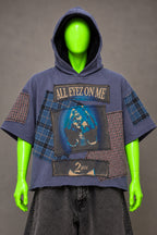 All Eyez On Me 2Pac Tupac Shakur Hip Hop Handmade Custom Reworked Hoodie | XL | 1 of 1 Streetwear | Cut & Sew