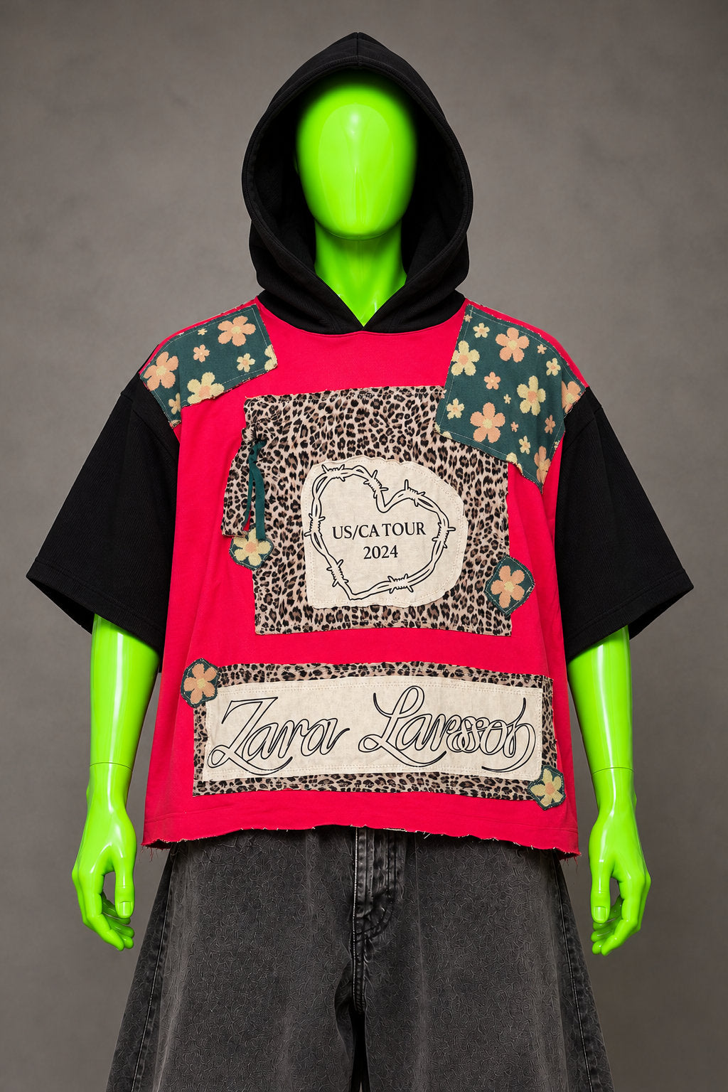 Zara Larson Patchwork R&B Music Handmade Custom Reworked Hoodie | XL | 1 of 1 Streetwear | Cut & Sew