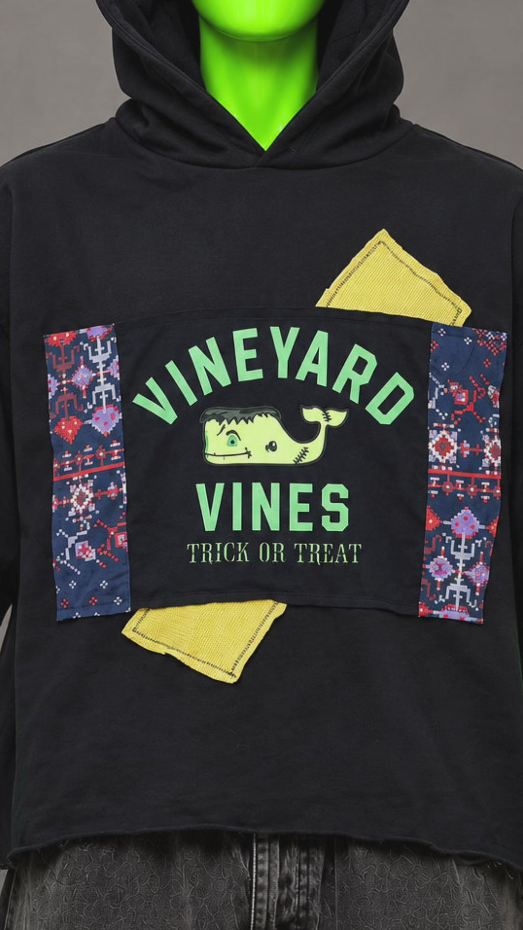 Vineyard Vines Halloween Y2K Handmade Custom Reworked Hoodie | XL | 1 of 1 Streetwear | Cut & Sew