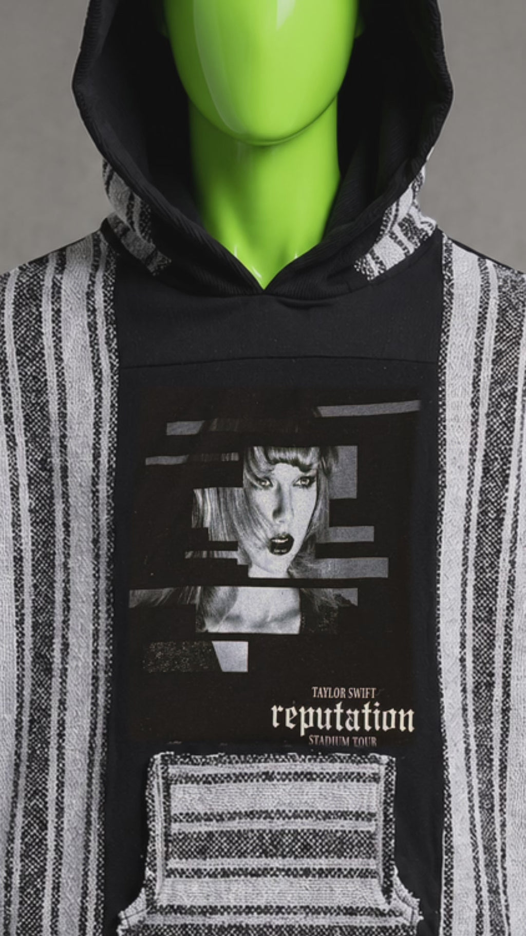 Taylor Swift Reworked Patchwork Hoodie – Streetwear | Indie Aesthetic Unisex