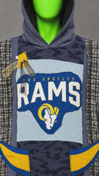 LA Rams Football Streetwear Handmade Custom Reworked Hoodie | XL | 1 of 1 Streetwear | Cut & Sew