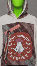 Country Ghost Upcycled Hoodie  – Festival Streetwear | Halloween Style | 1of1