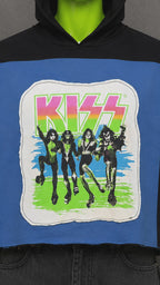 KISS Reworked Hoodie – Upcycled Rock Streetwear | Y2K Grunge | 1 of 1 | Unisex