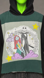 Nightmare Before Christmas Horror Handmade Custom Reworked Hoodie | XL | 1 of 1 Streetwear | Cut & Sew
