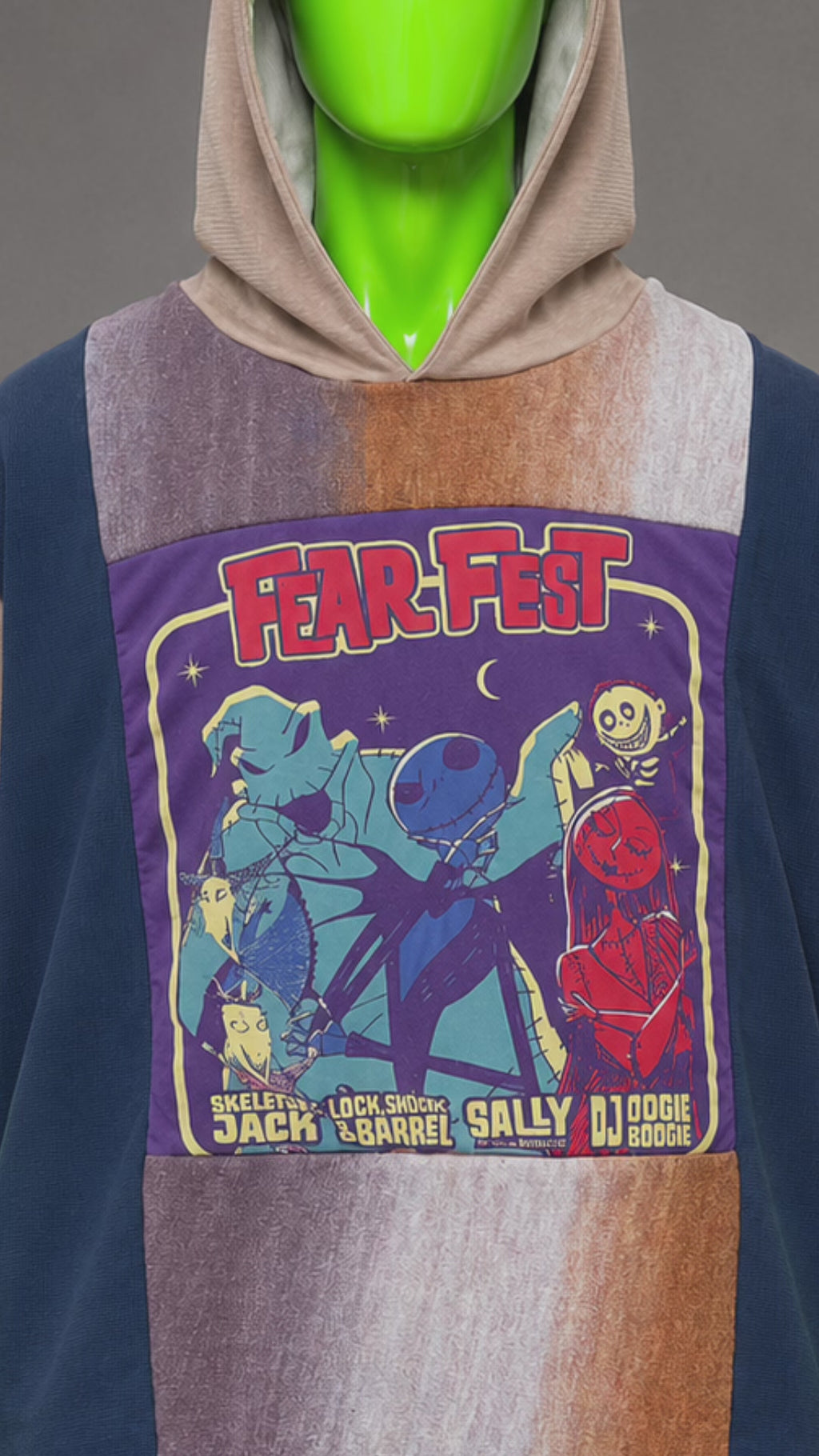Fear Fest Nightmare Jack Sally Reworked Hoodie – Disney Streetwear | Y2K Grunge