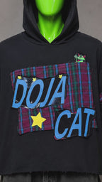 Doja Cat Oversized Reworked Patchwork Hoodie – Indie Grunge | Streetwear | 1of1