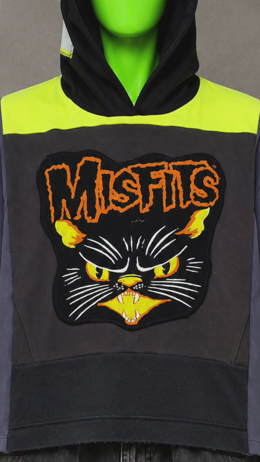 Misfits Lucky 13 Punk Streetwear Handmade Custom Reworked Hoodie | XL | 1 of 1 Streetwear | Cut & Sew