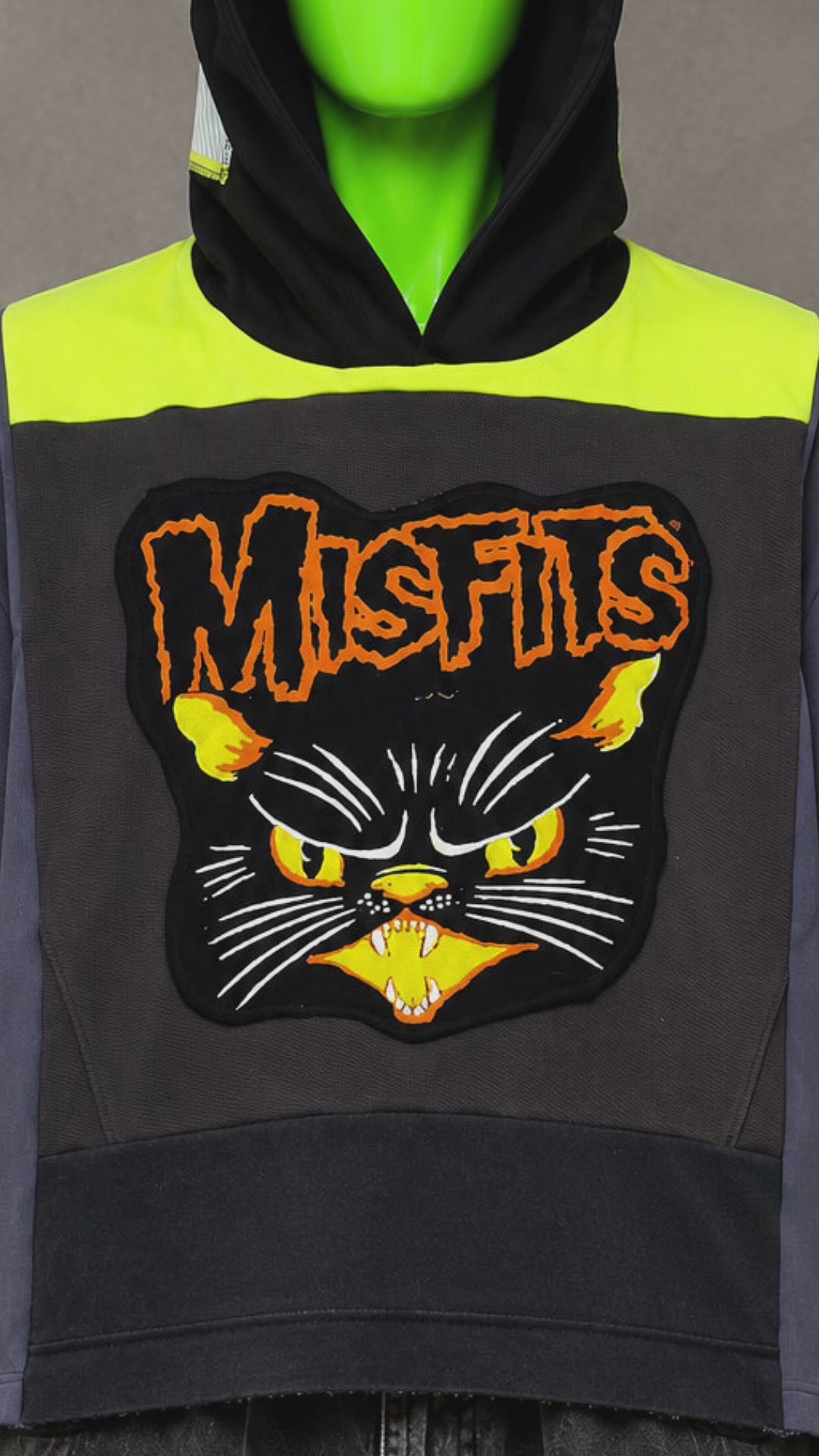 Misfits Lucky 13 Punk Streetwear Handmade Custom Reworked Hoodie | XL | 1 of 1 Streetwear | Cut & Sew