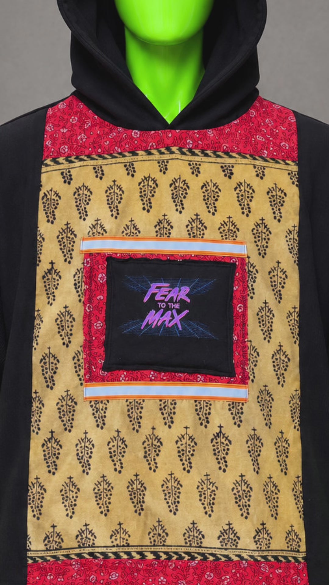 Halloween Horror Nights Fear To The Max Handmade Custom Reworked Hoodie | XL | 1 of 1 Streetwear | Cut & Sew