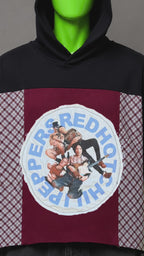 Red Hot Chili Peppers Oversized Patchwork Hoodie – Punk Grunge | Streetwear