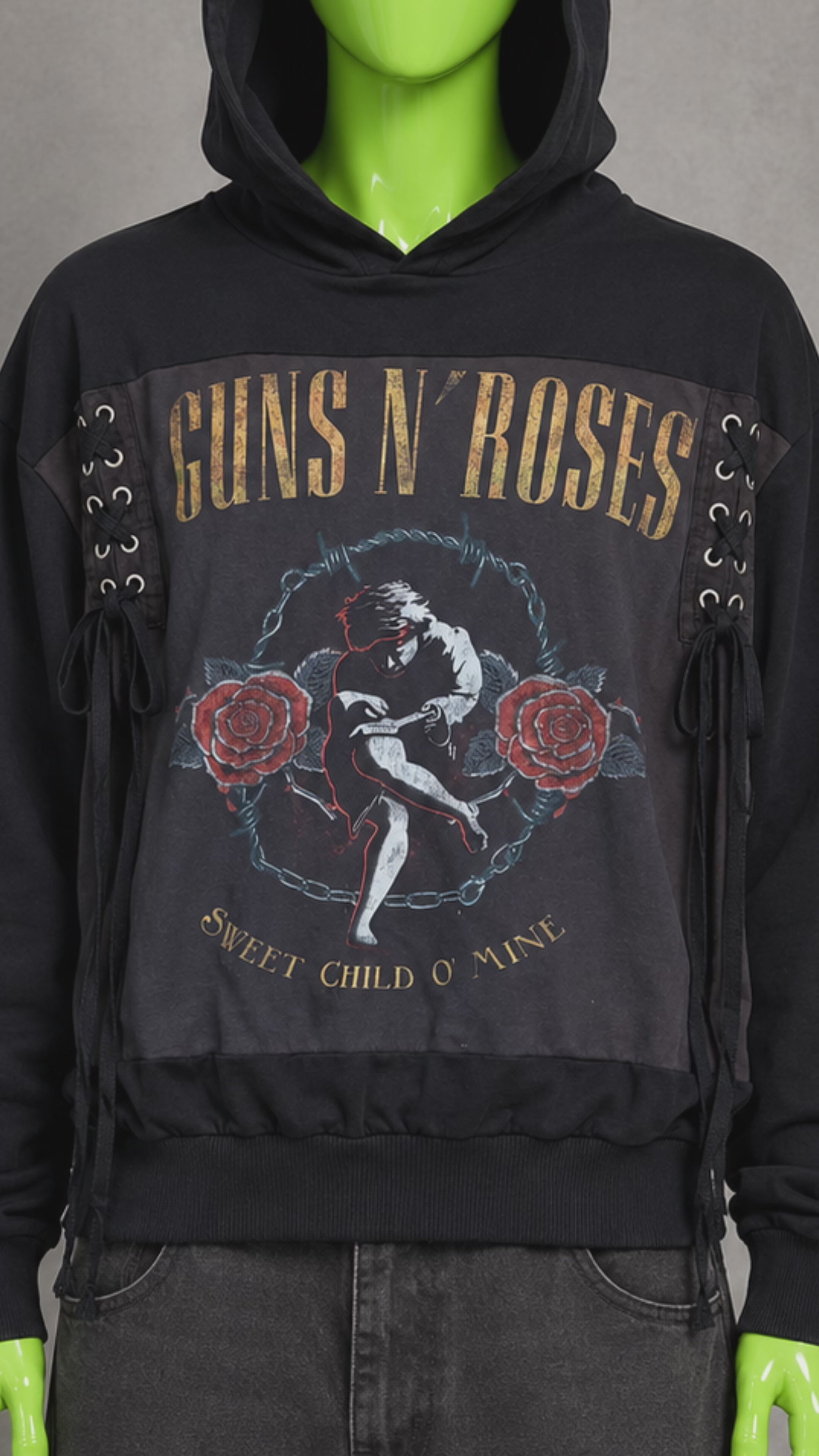 Guns N' Roses Upcycled Hoodie – Rock Aesthetic | Reworked Streetwear Fit 1 of 1