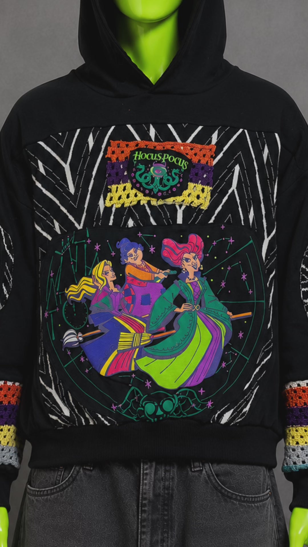 Hocus Pocus Cartoon Hoodie – Y2K Halloween Streetwear | Grunge Halloween | 1of1