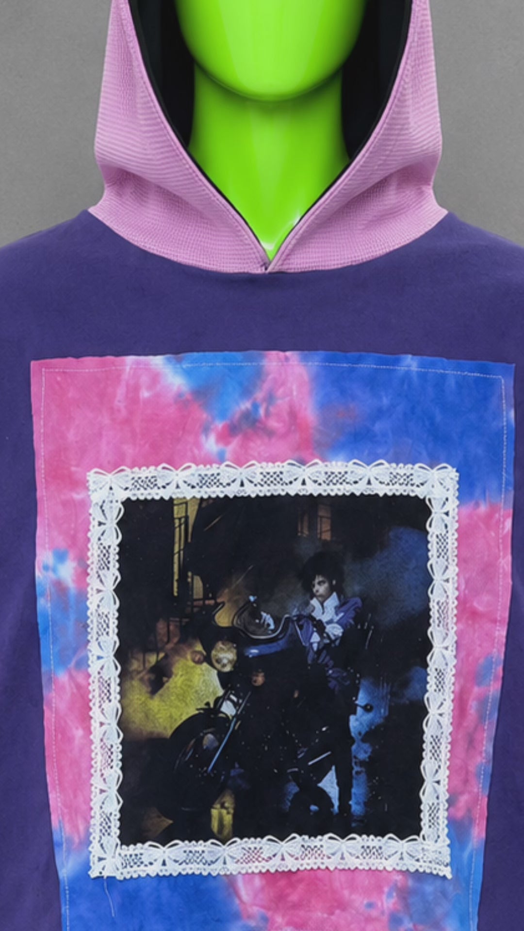 Prince Purple Rain Distressed Reworked Hoodie Boho Streetwear | Y2K  | Festival