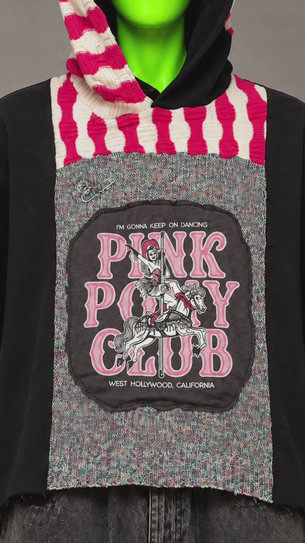 Pink Pony Club Pop Culture Handmade Custom Reworked Hoodie | XL | 1 of 1 Streetwear | Cut & Sew