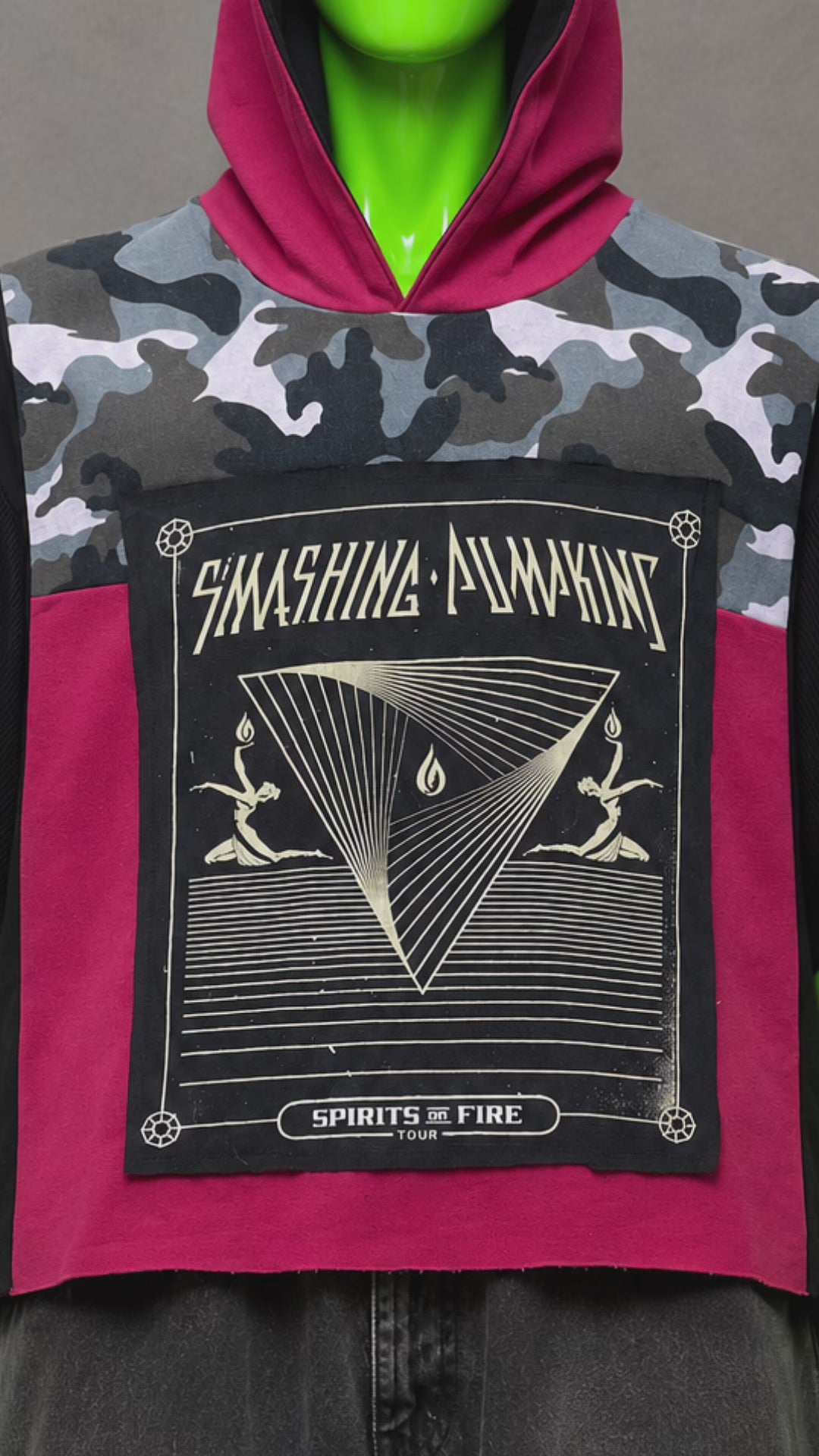 Smashing Pumpkin Reworked Patchwork Hoodie – Indie Grunge | Unisex Streetwear