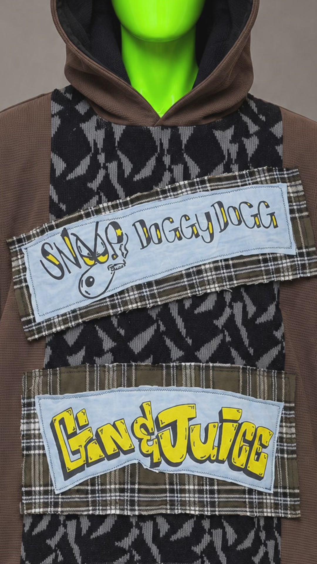 Snoop Dogg Hip Hop Appliqué Handmade Custom Reworked Hoodie | XL | 1 of 1 Streetwear | Cut & Sew