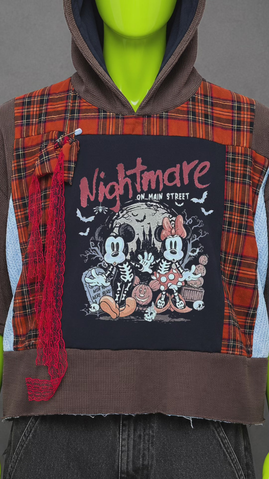 Mickey Minnie Mouse Nightmare Reworked Hoodie – Disney Streetwear | Y2K Grunge