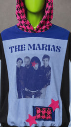 The Marias Distressed Patchwork Hoodie Alt Streetwear | Y2K Grunge Festival Fit