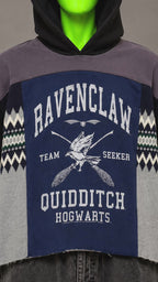 Ravenclaw Harry Potter Handmade Custom Reworked Hoodie | XL | 1 of 1 Streetwear | Cut & Sew
