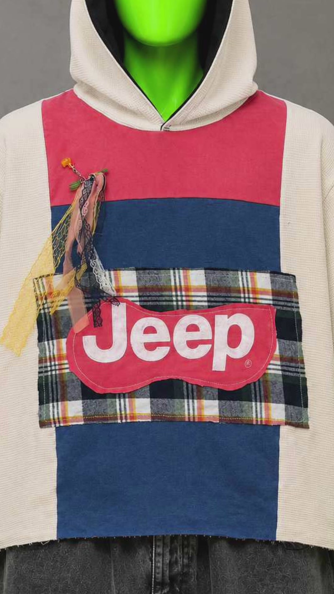 Jeep Duck Handmade Custom Reworked Hoodie | XL | 1 of 1 Streetwear | Cut & Sew