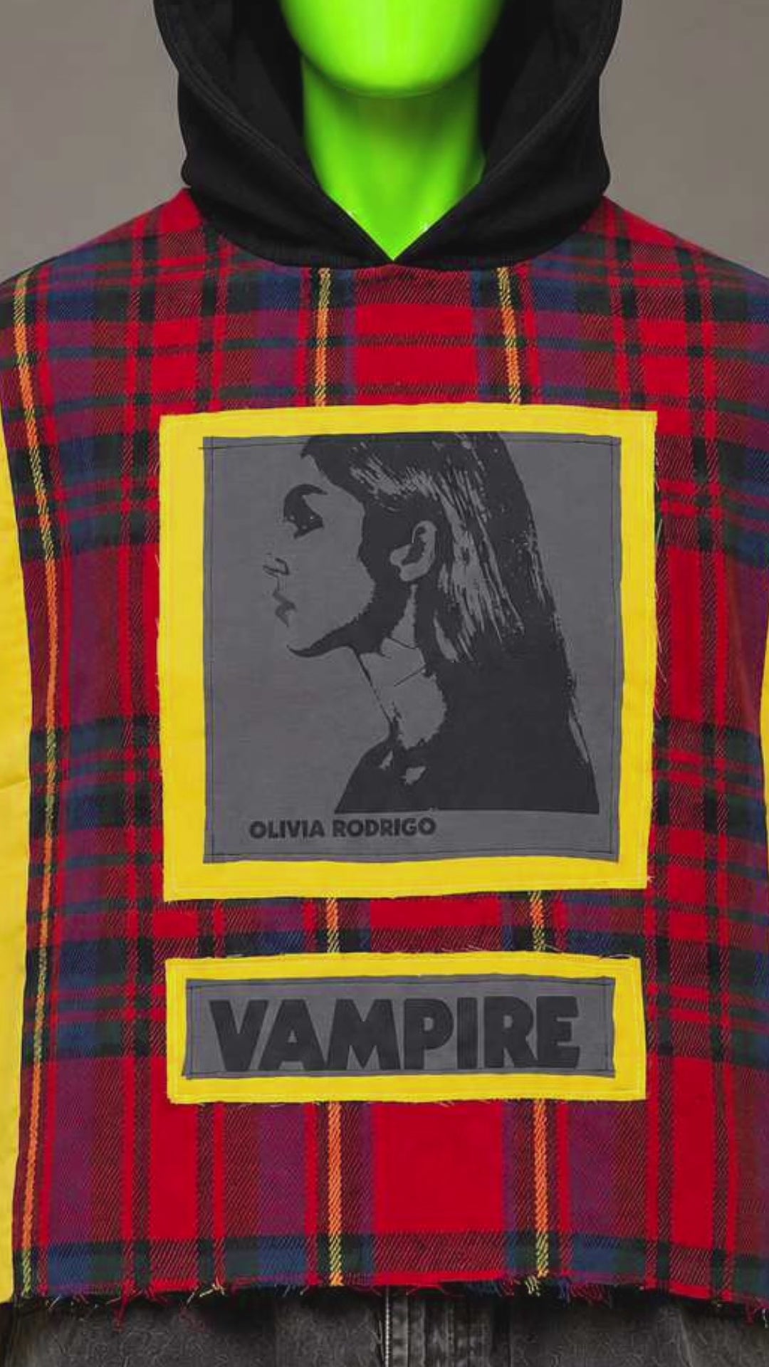 Olivia Rodrigo Vampire Pop Punk Handmade Custom Reworked Hoodie | XL | 1 of 1 Streetwear | Cut & Sew
