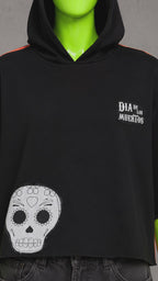 Día de los Muertos Reworked Patchwork Hoodie –  Horrorcore Streetwear | Unisex