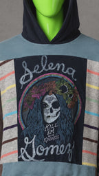 Selena Gomez Patchwork Hoodie – Indie Folk Aesthetic | Streetwear Fit | Unisex