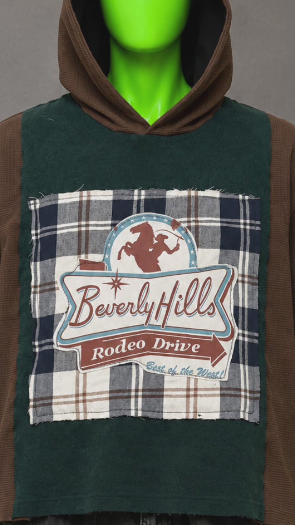 Beverly Hills Nostalgia Pop Culture Handmade Custom Reworked Hoodie | XL | 1 of 1 Streetwear | Cut & Sew