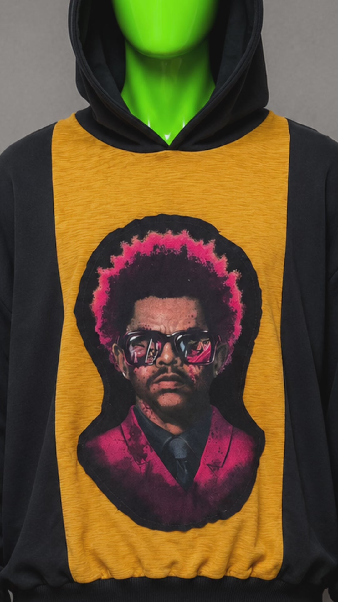 The Weeknd Patchwork Hoodie – Horrorcore Aesthetic | Halloween Streetwear | 1of1