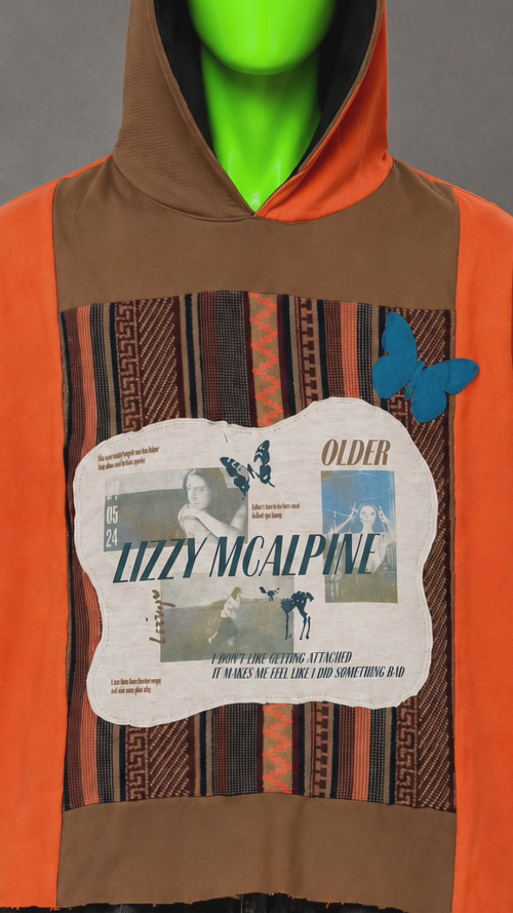 Lizzy McAlpine Indie Handmade Custom Reworked Hoodie | XL | 1 of 1 Streetwear | Cut & Sew