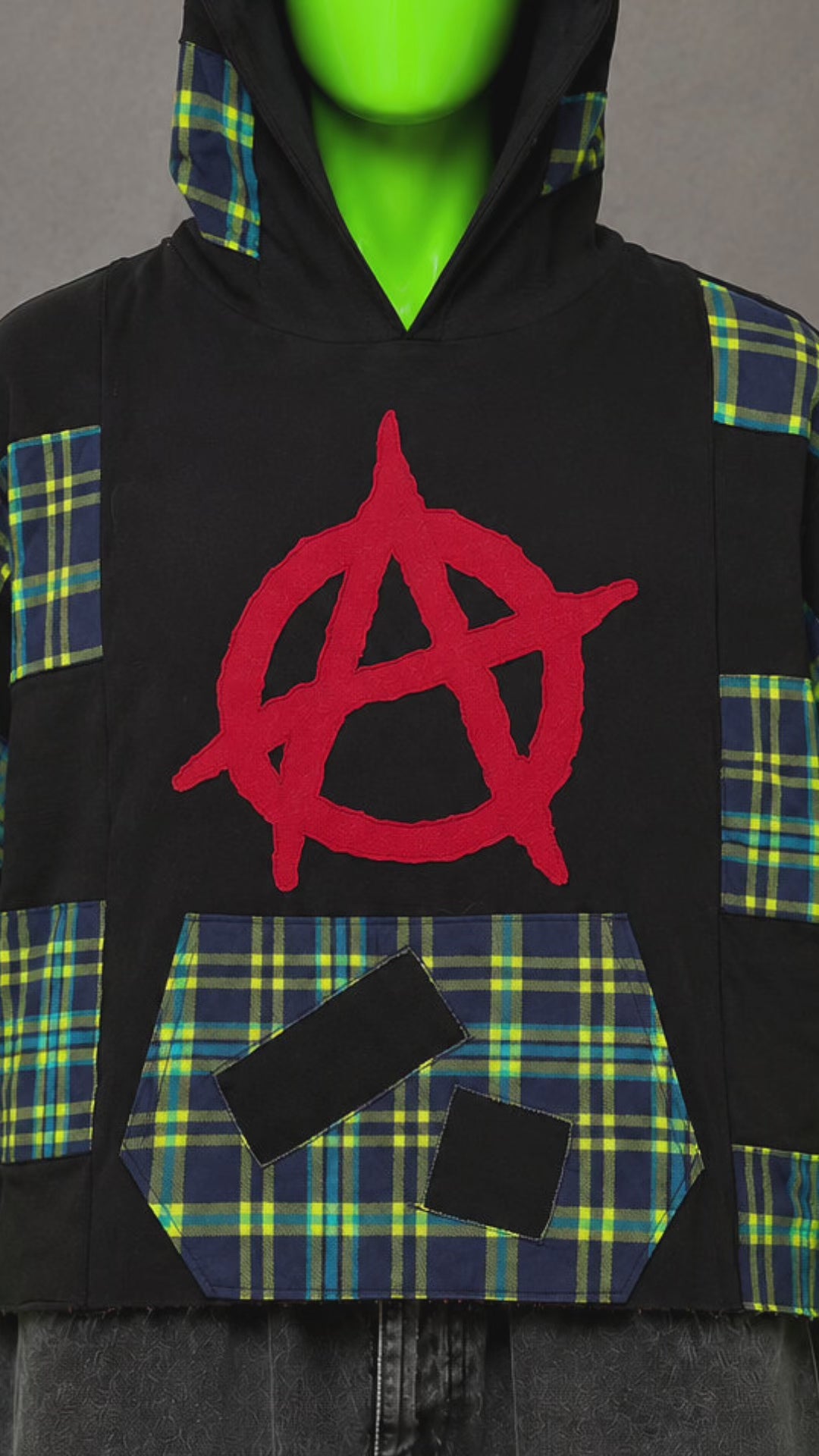 Sex Pistols Anarchy Patchwork Punk Grunge Handmade Custom Reworked Hoodie | XL | 1 of 1 Streetwear | Cut & Sew