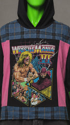 WrestleMania VI WWE Upcycled Hoodie – Grunge Streetwear | Y2K Style | 1of1