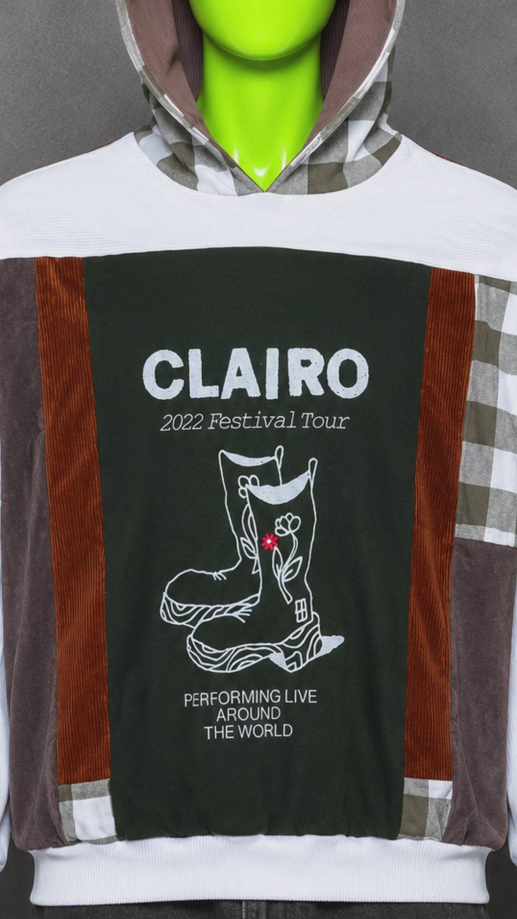 Clairo Festival Tour Oversized Hoodie – Reworked Streetwear | Indie Grunge