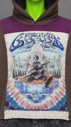 Grateful Dead Reworked Patchwork Hoodie – Hippie Streetwear | Y2K Alt | Unisex
