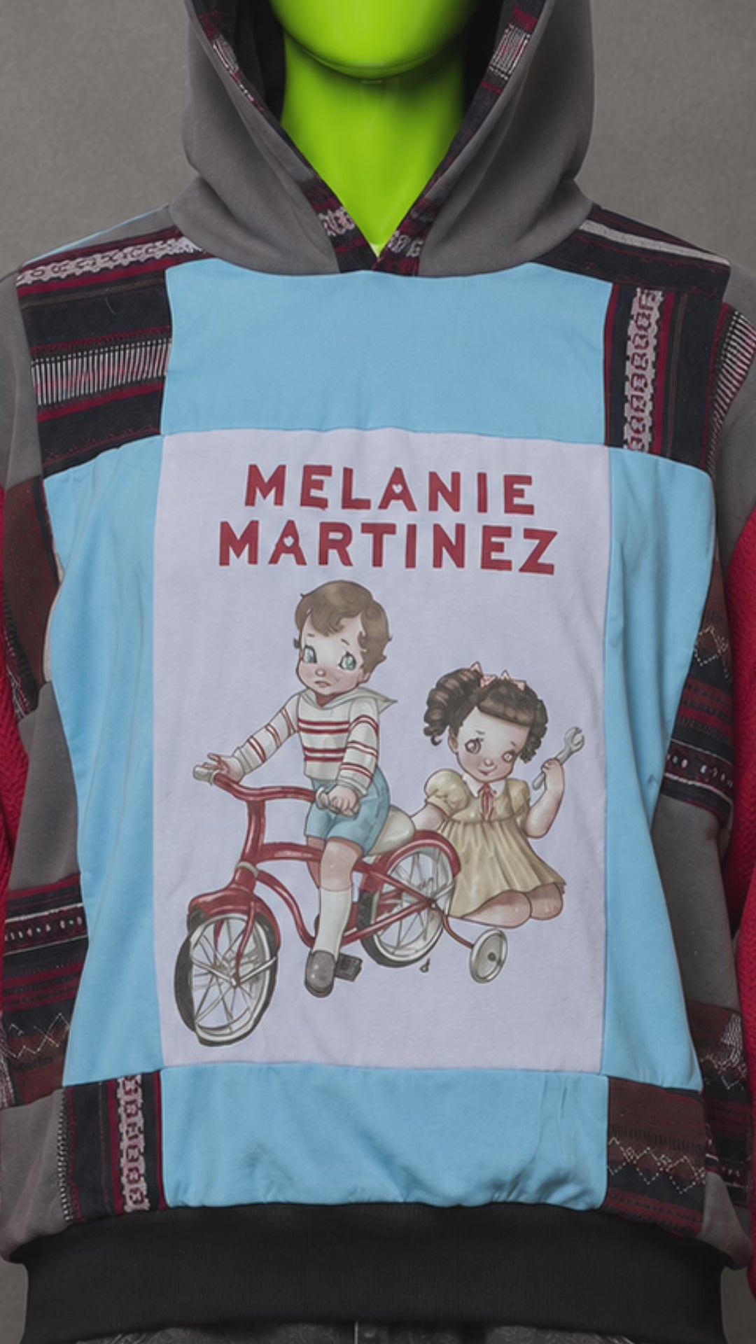 Melanie Martinez Reworked Patchwork Hoodie – 2000s Streetwear | Indie Style