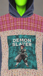 Demon Slayer Tanjiro Kamado Anime Handmade Custom Reworked Hoodie | XL | 1 of 1 Streetwear | Cut & Sew
