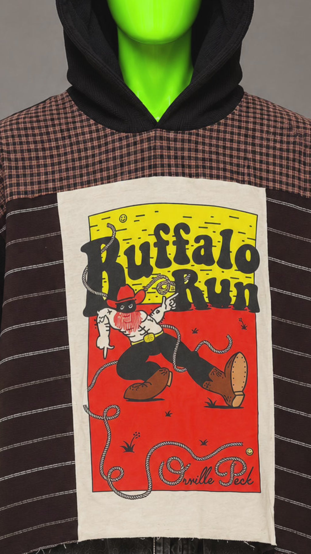 Orville Peck Buffalo Run Handmade Custom Reworked Hoodie | XL | 1 of 1 Streetwear | Cut & Sew