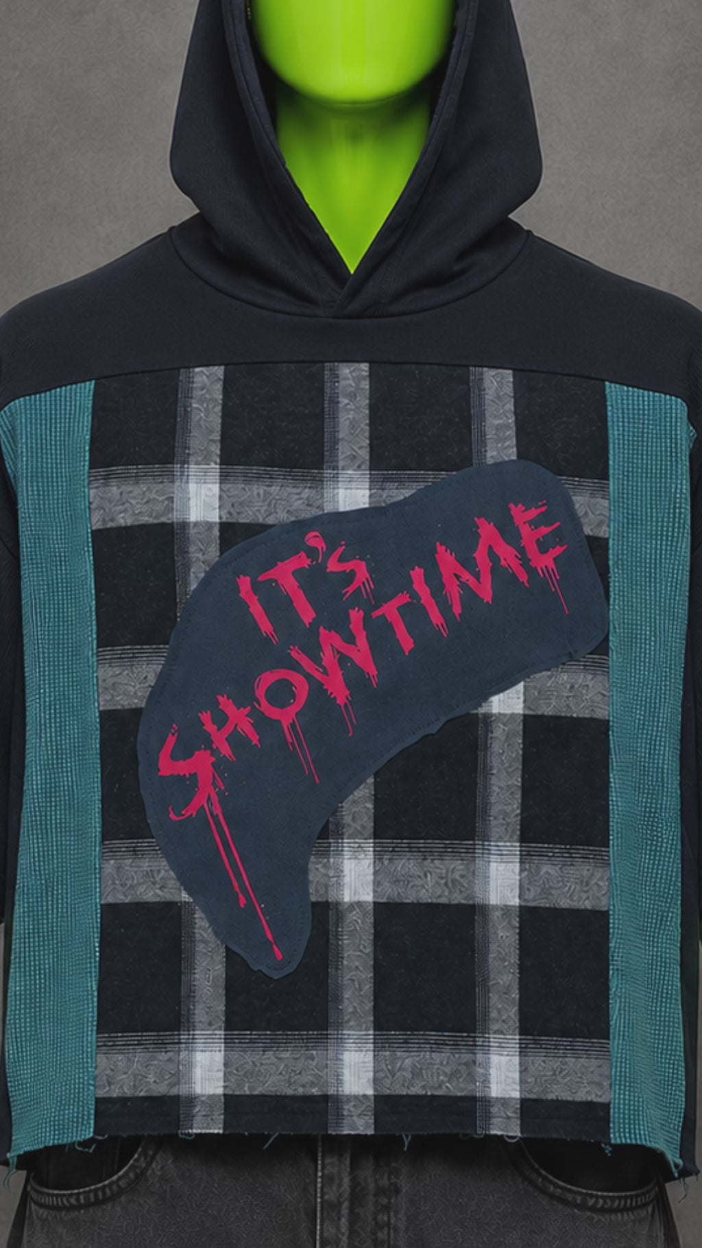Halloween Horror Nights Showtime Patchwork Hoodie – Spooky Aesthetic Streetwear