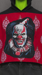 Pennywise Clown IT Halloween Reworked Patchwork Hoodie – Horrorcore Streetwear