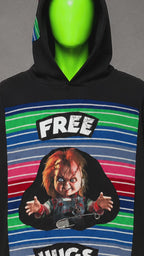 Chucky Free Hugs Halloween Handmade Custom Reworked Hoodie | XL | 1 of 1 Streetwear | Cut & Sew