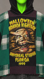 The Mummy Halloween Horror Handmade Custom Reworked Hoodie | XL | 1 of 1 Streetwear | Cut & Sew