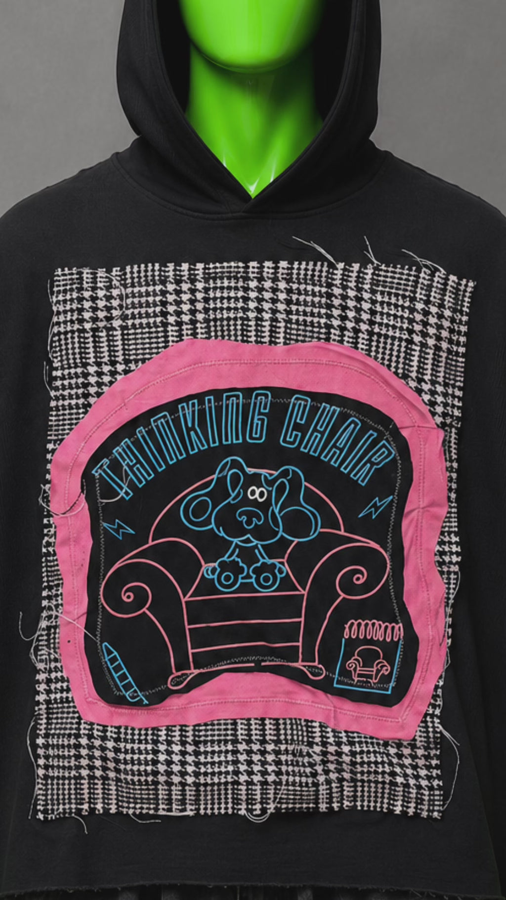 Blues Clues Upcycled Hoodie – Kidcore Streetwear | Nostalgic Throwback | 1of1