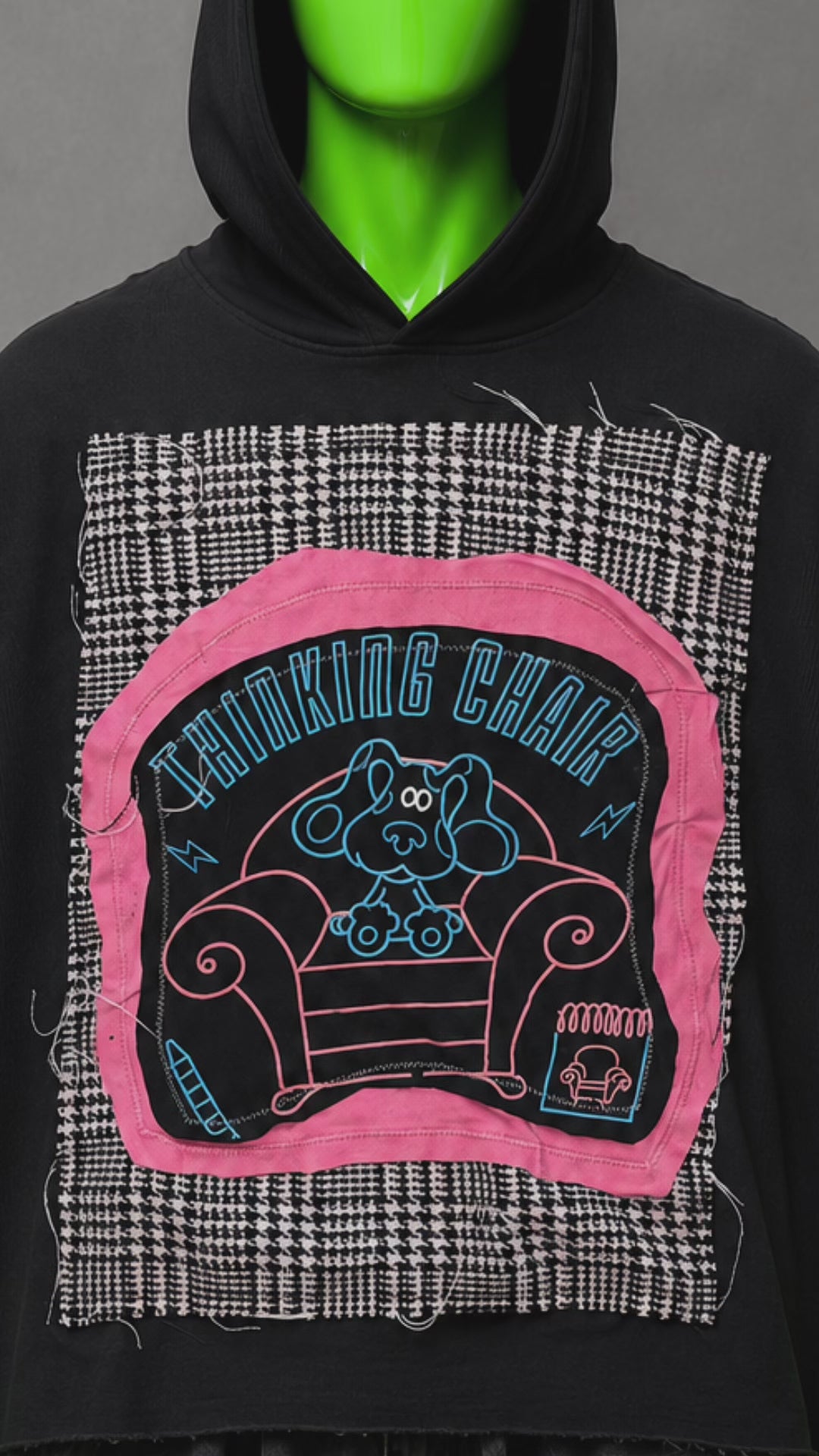Blues Clues Upcycled Hoodie – Kidcore Streetwear | Nostalgic Throwback | 1of1