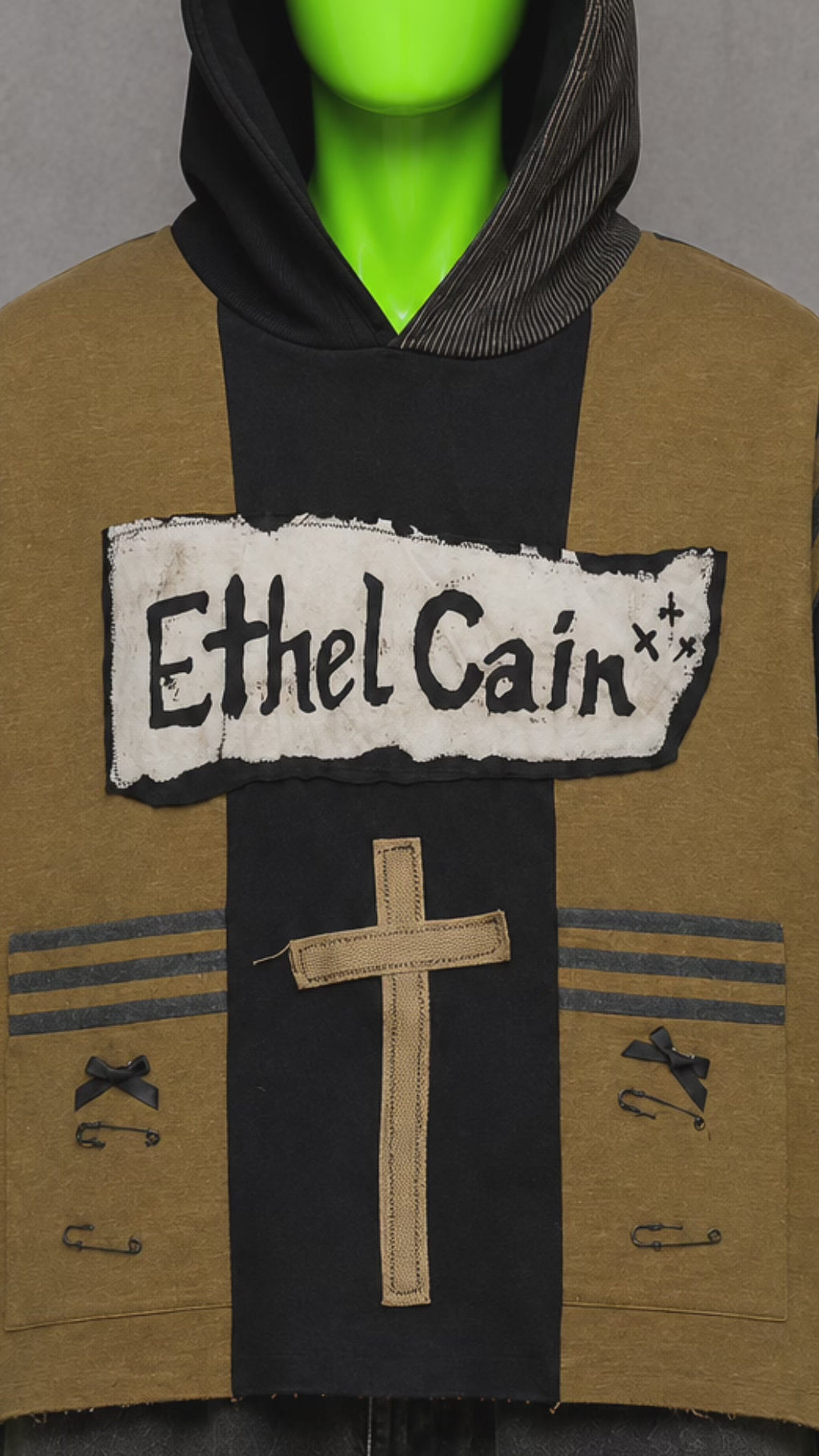 Ethel Cain Cross Gothic Handmade Custom Reworked Hoodie | XL | 1 of 1 Streetwear | Cut & Sew